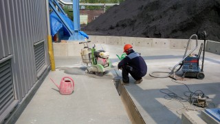 Venkovn beton v eletrrn Ostrava